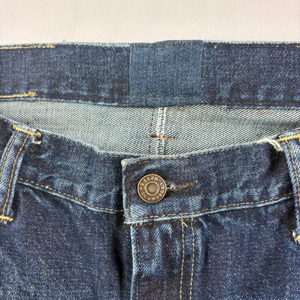 RRL Jeans Men 38x31 Blue Double RL Slim Narrow Union Standard Denim Ralph Lauren